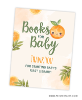 Orange Baby Shower Books for Baby